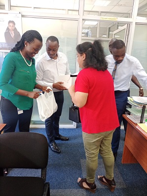 Loss adjuster conducting fieldwork assessment in Uganda