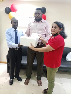 Forensic investigation team meeting in Kampala office